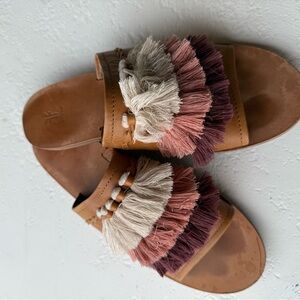Gently used fry all leather sandals